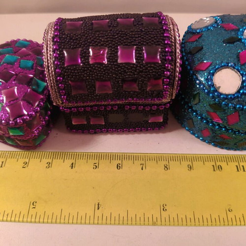 Metal boxes like new, lot of 3 vintage jewelry cases