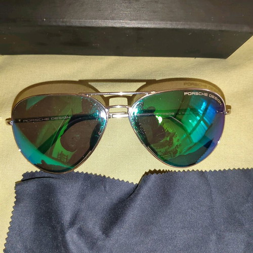 Porsche Design sunglasses used, silver color