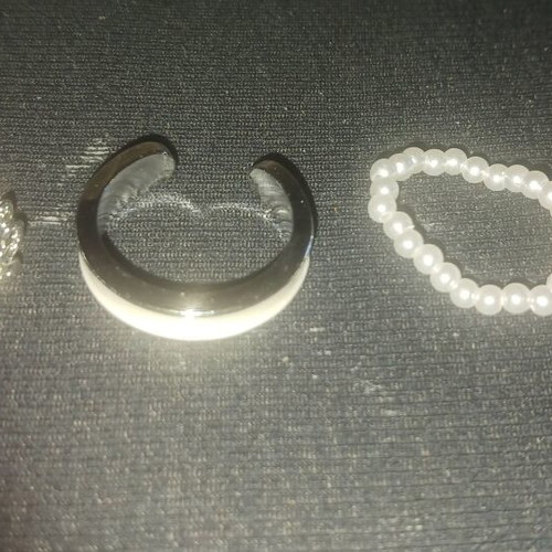 Ring set n3, 4 pieces, new, silver tone