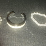 Ring set n3, 4 pieces, new, silver tone