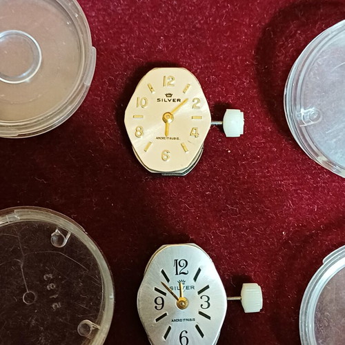 Silver 17 Rubis Women's Watch Movements like new, set of 7