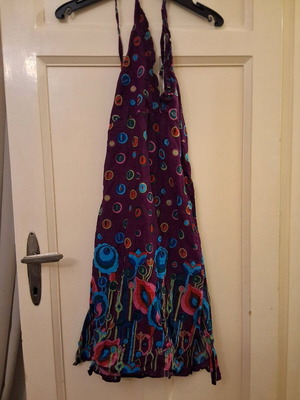 Summer dress Palme like new, purple with patterns