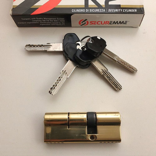 Securemme Security Cylinder 80mm like new with 4 keys and owner card