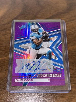 Calvin Johnson Rookies & Stars /25 αυτόγραφο κάρτα, Detroit Lions