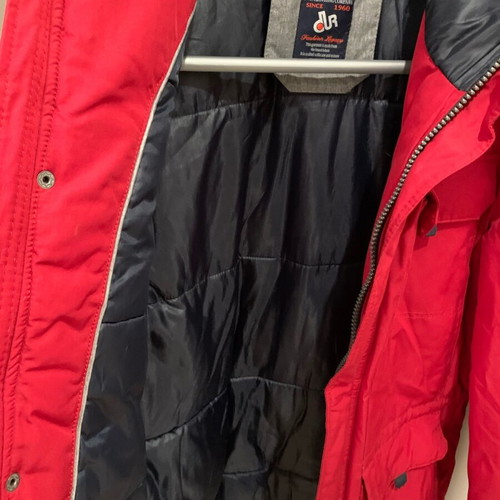 Dur men's winter jacket 3/4 size XL like new, red