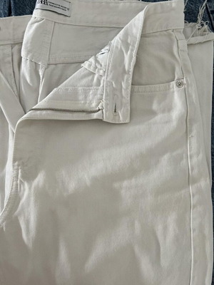 Zara women's pants used, white, size 44 EU