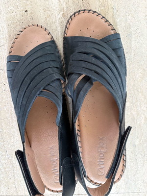 Orthoflex sandals like new, size 41, grey platform