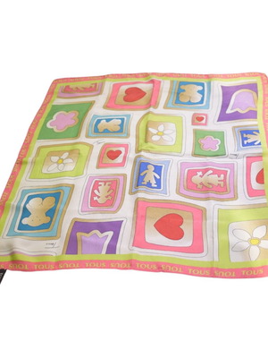 Tous Silk Twill Square Scarf like new, multicolor