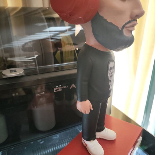 Evan Fournier 3D print with PLA 28 cm hand-painted made to order