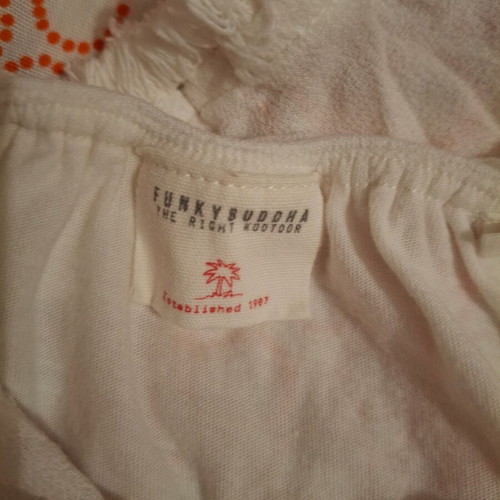 White Funky Buddha T-shirt for 6-year-old girl like new