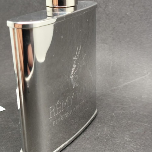 Remy Martin metal flask used, rare collectible, small size