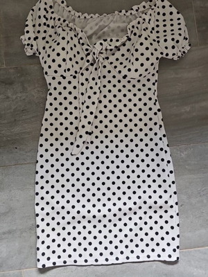 Polka Dot Dress with Padded Cups Size S/M New, Mini Length