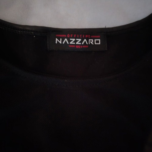 Nazzaro Italian bodysuit with sheer leather-look panels, size S