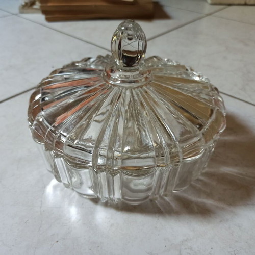 Anchor Hocking Old Cafe Depression Glass Fondue Dish like new