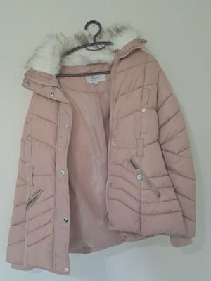 Pink puffer jacket, size S