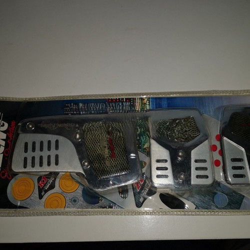 R1 Carbon Look Pedal Kit 3 Pieces Carbon/Chrome Aluminum
