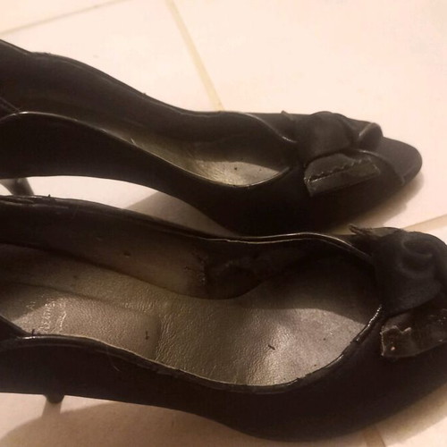 Peep Toe Black Pumps Size 40 Used