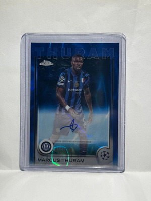 Topps Chrome UCC Marcus Thuram Auto Blue Lava 2024-25 new