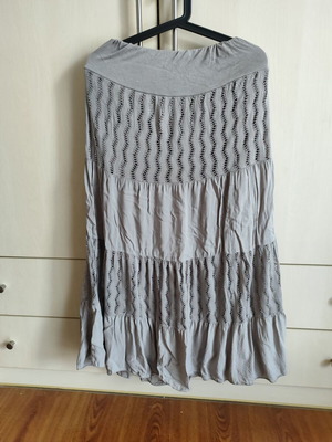 Gray long skirt used, comfortable