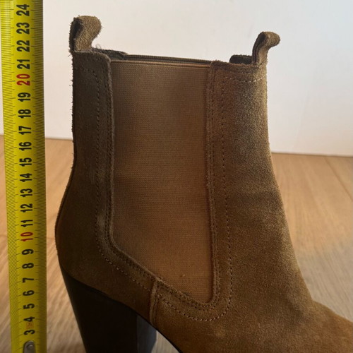 Mango ankle boots used, brown leather suede size 40