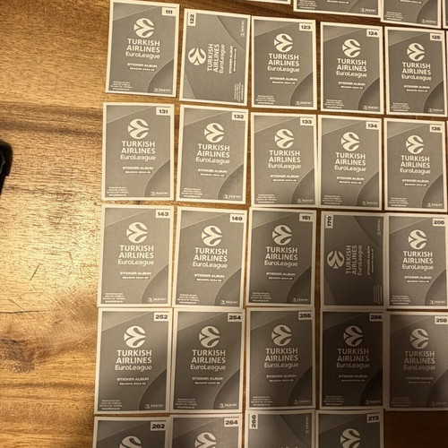 Euroleague 2024-25 Panini basketball stickers, 38 pieces