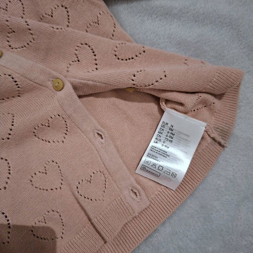 H&M Baby Cardigan Size 74 Salmon Color New