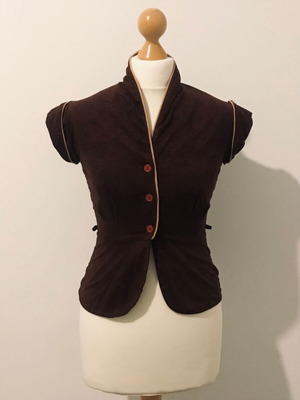 Hippie vest new, brown, size small