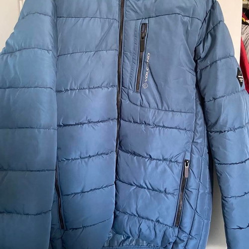 Volcano men's down jacket like new, blue, size Medium