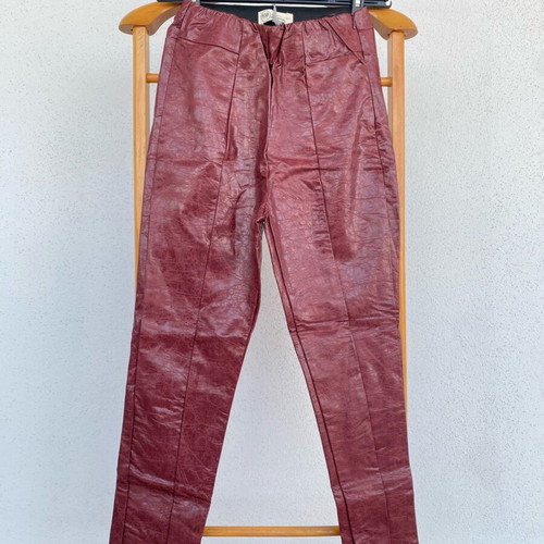 Bsb leather leggings pants new red XS