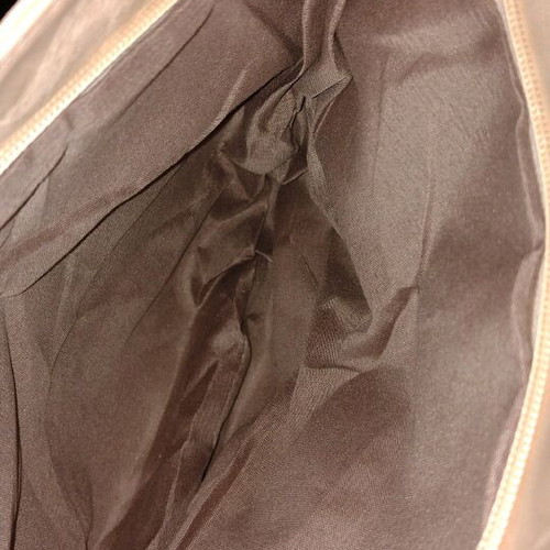 Crossbody bag new beige champagne color with zipper in the middle