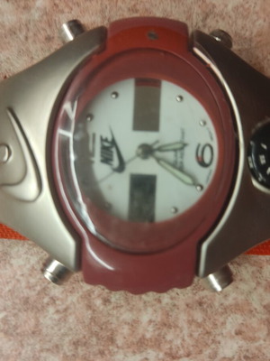 Nike Adventure Team Vintage Watch with Compass, Like New, Red Strap