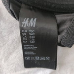 H&M bra used, black with light padding