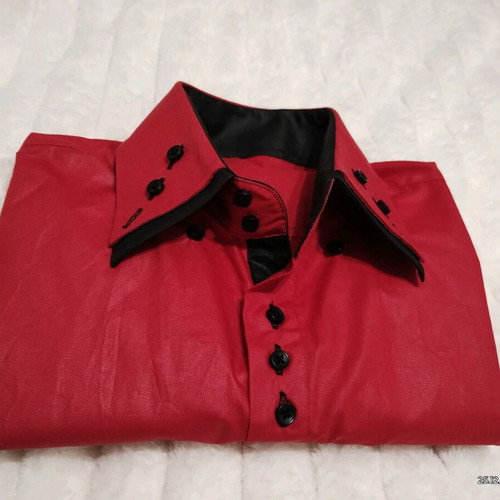 Men's shirt like new, size S, M, black and red