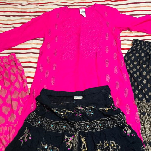 Women's skirts and dress from India used, set of 4 pieces