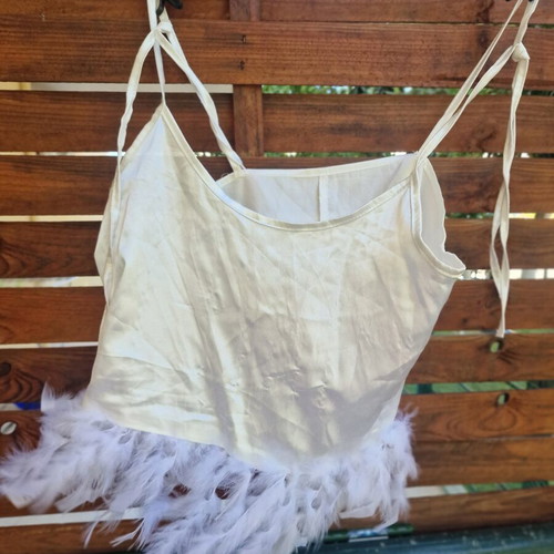 Women's blouse refurbished, white, size S