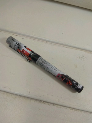 London blue pen plastic with cap