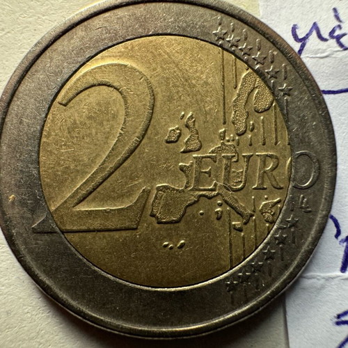 Ellas euro 2002 used coins with variety errors