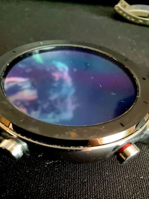 Amazfit GTR Stainless 47mm AMOLED μεταχειρισμένο με φορτιστή και δερμάτινο λουρί