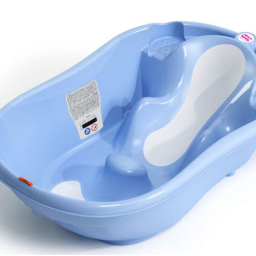 OK Baby Onda 4 Baby Bath with Thermometer Blue like new