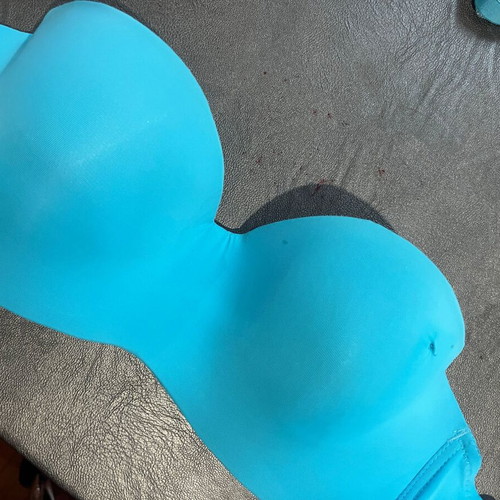 Strapless bra 95-85 with strap holders like new, turquoise