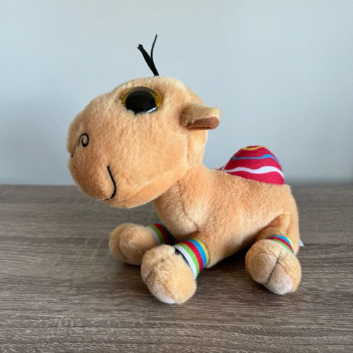 Beanie Boos Reagan cat and Jamal camel plush toys used, 15 cm