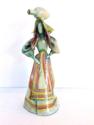 Ceramic Figurine Tirol Studio OOAK Mid-Century Handmade Sculpture