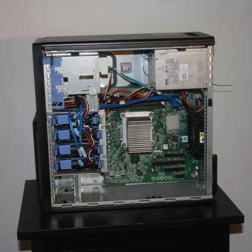 Dell PowerEdge T110 server used with Intel Xeon X3430, 6GB RAM, SSD and HDD