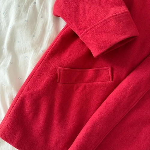 Kimono coat Eastex Heirloom raspberry pink like new, wool