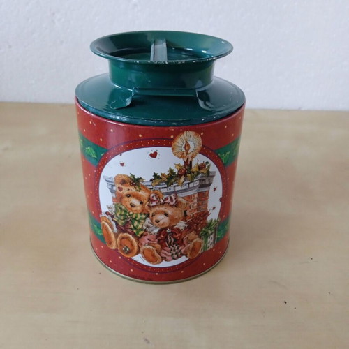 Vintage Christmas metal tin Giftco used