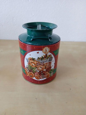 Vintage χριστουγεννιάτικο μεταλλικό κουτί Giftco μεταχειρισμένο