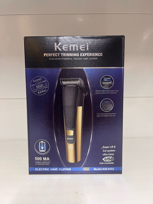 Kemei KM-6552 hair clipper new, gold and black with LCD display