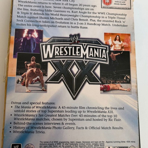 WWE WrestleMania 20 2004 3-Disc Collectors Edition DVD used, good condition