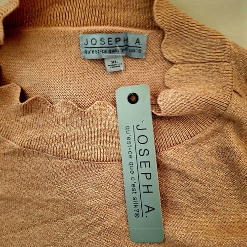 Joseph A knitted sweater new, golden rose color, size XL