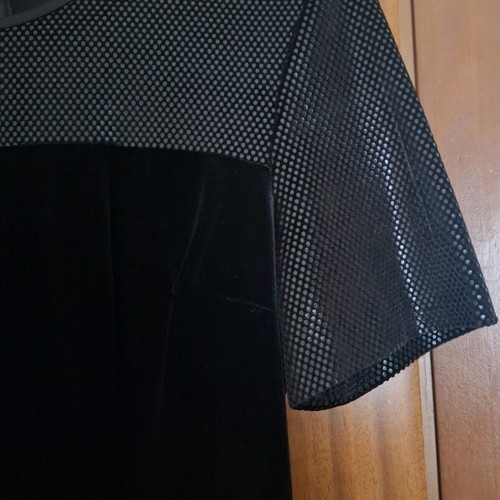 Black velvet midi dress like new EU46